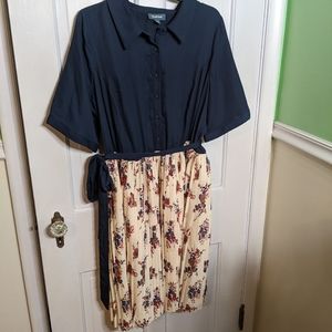 Modcloth Pleated Dress 2X